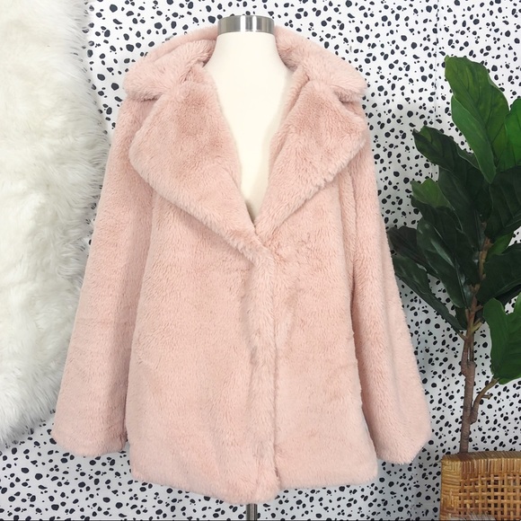Forever 21 Plus Faux Fur Blush Teddy Bear Jacket - Picture 2 of 7